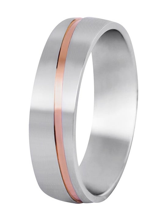 Beneto Exclusive Fede nuziale bicolore da uomo in acciaio SPP07 - Diametro: 68 mm uomo