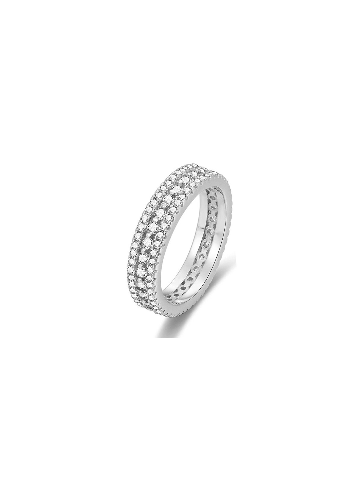 Benet Anello in argento con zirconi AGG325 - Diametro: 60 mm donna
