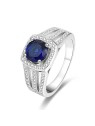 Benet Anello in argento con cristallo blu AGG326 - Diametro: 52 mm donna