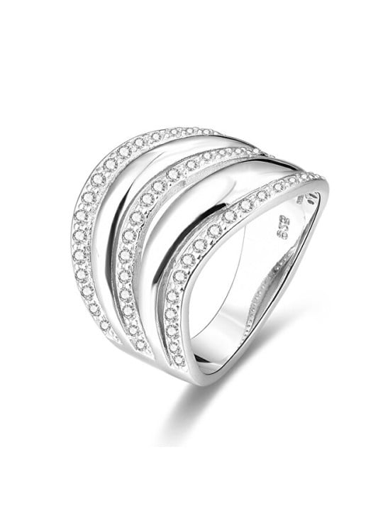 Benet Anello in argento con zirconi AGG329 - Diametro: 62 mm donna
