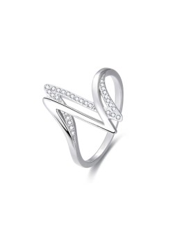 Benet Anello in argento con zirconi AGG143 - Diametro: 56 mm donna