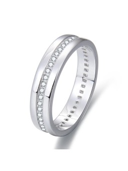 Benet Anello in argento con zirconi AGG330 - Diametro: 52 mm donna