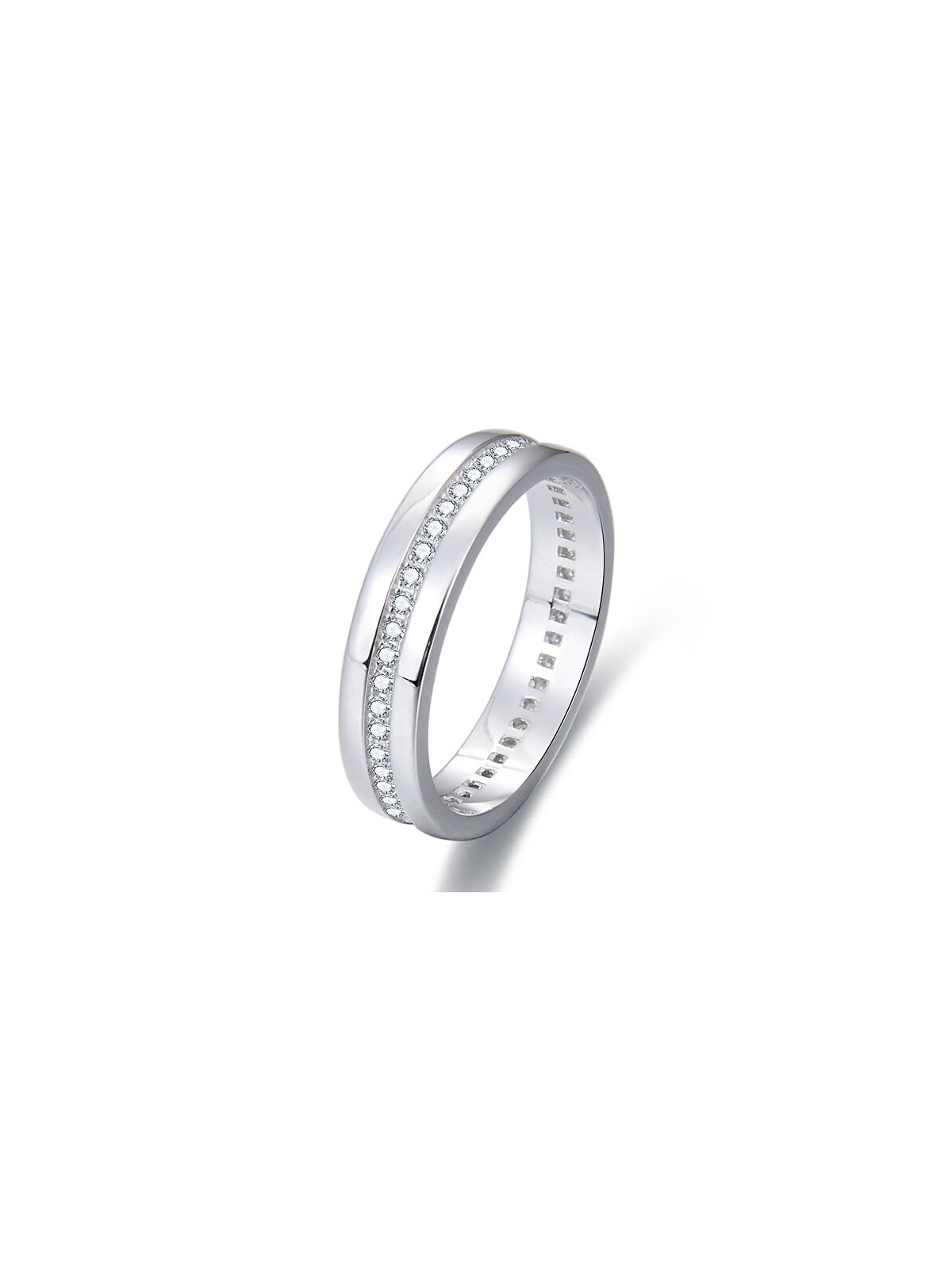 Benet Anello in argento con zirconi AGG330 - Diametro: 52 mm donna