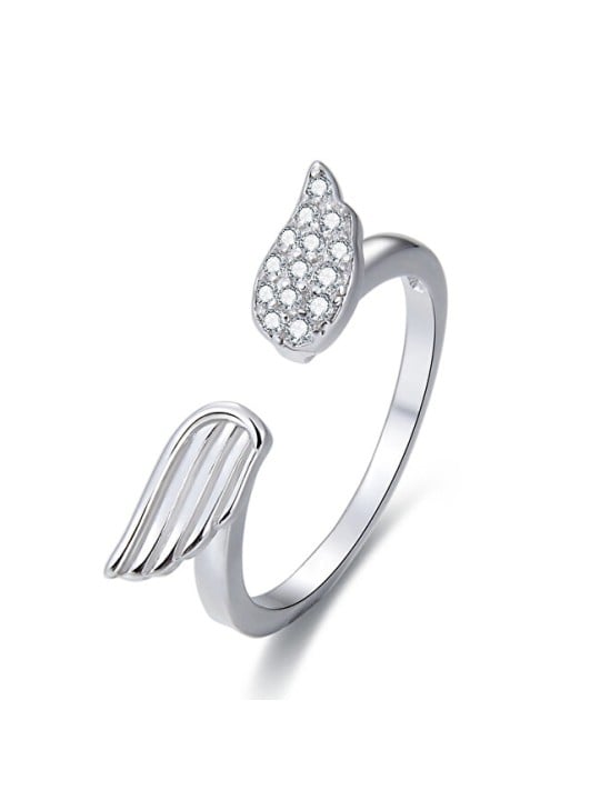 Beneto Anello aperto in argento con zirconi AGG336 - Diametro: 52 mm donna