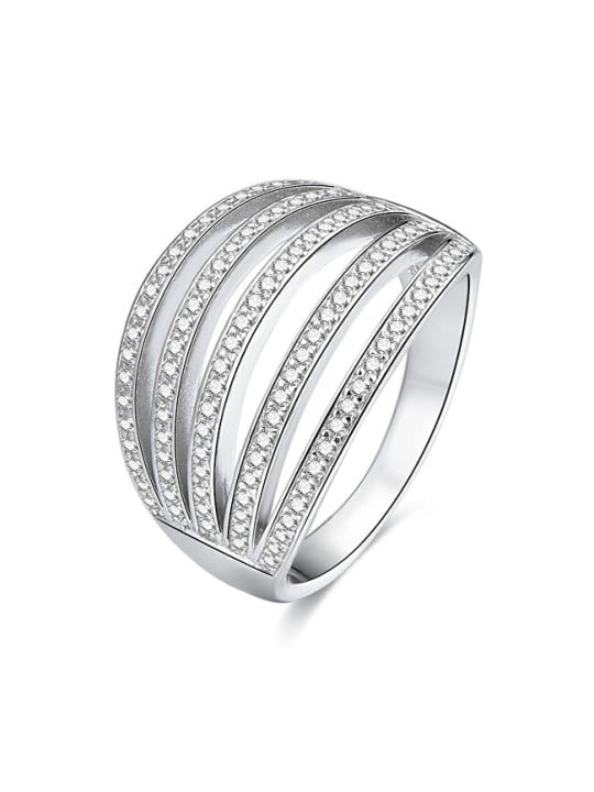Benet Anello in argento con zirconi AGG338 - Diametro: 60 mm donna