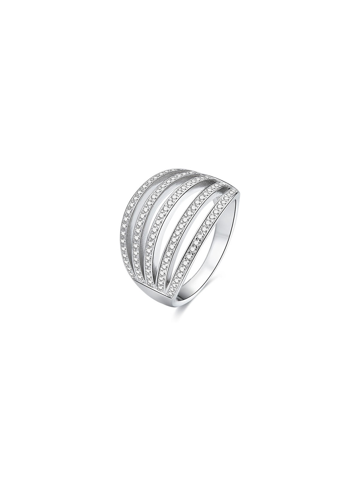 Benet Anello in argento con zirconi AGG338 - Diametro: 60 mm donna