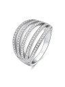 Benet Anello in argento con zirconi AGG338 - Diametro: 60 mm donna