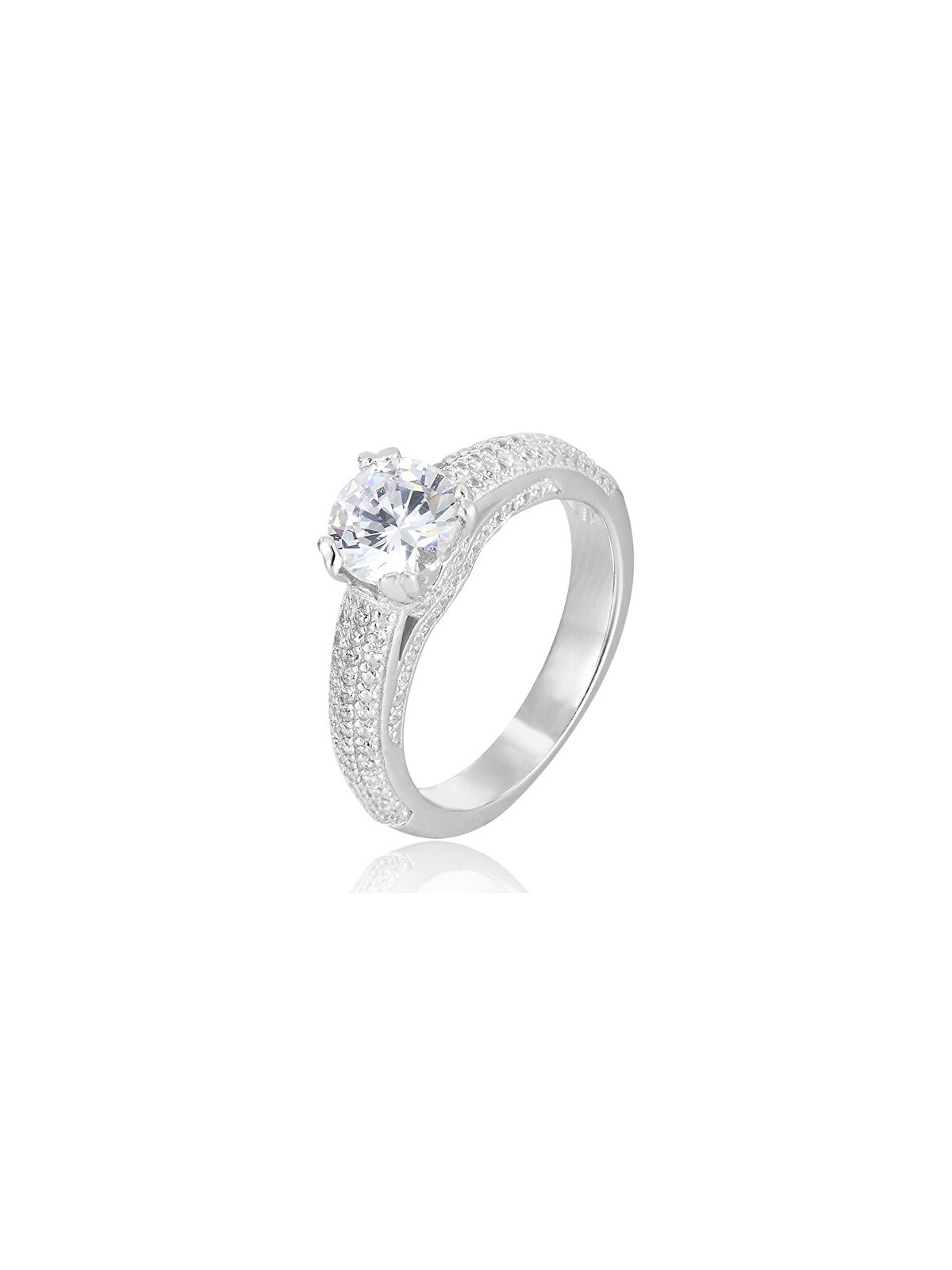 Benet Anello in argento con zirconi AGG342 - Diametro: 56 mm donna