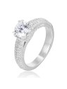 Benet Anello in argento con zirconi AGG342 - Diametro: 56 mm donna