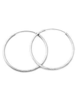 Beneto Orecchini rotondi in argento scintillante AGUC1240 - Diametro: 4,5 centimetri donna