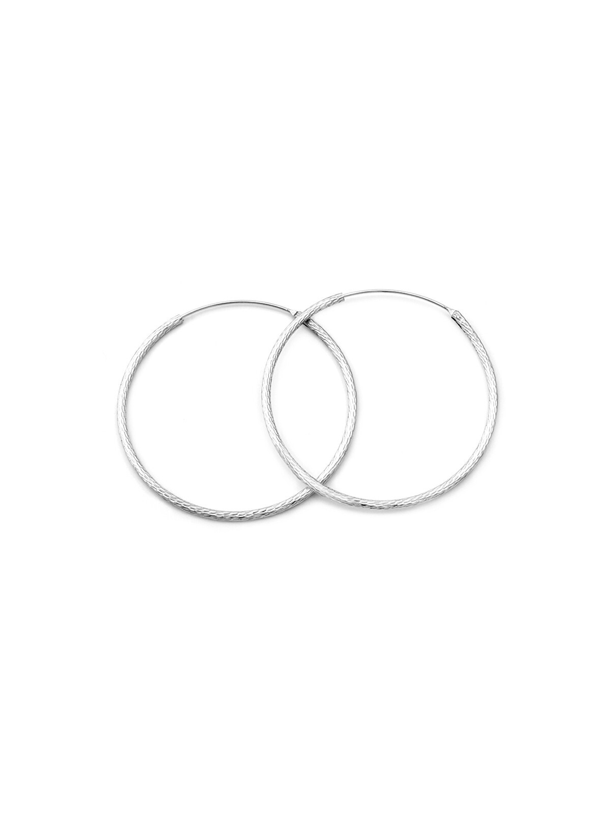 Beneto Orecchini rotondi in argento scintillante AGUC1240 - Diametro: 4,5 centimetri donna