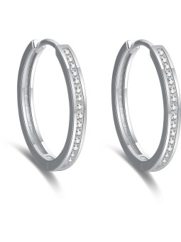 Beneto Eleganti orecchini rotondi in argento AGUC2270 - Diametro: 2,5 cm donna