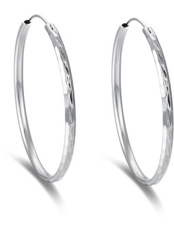 Beneto Orecchini rotondi senza tempo in argento AGUC2272 - Diametro: 5 cm donna