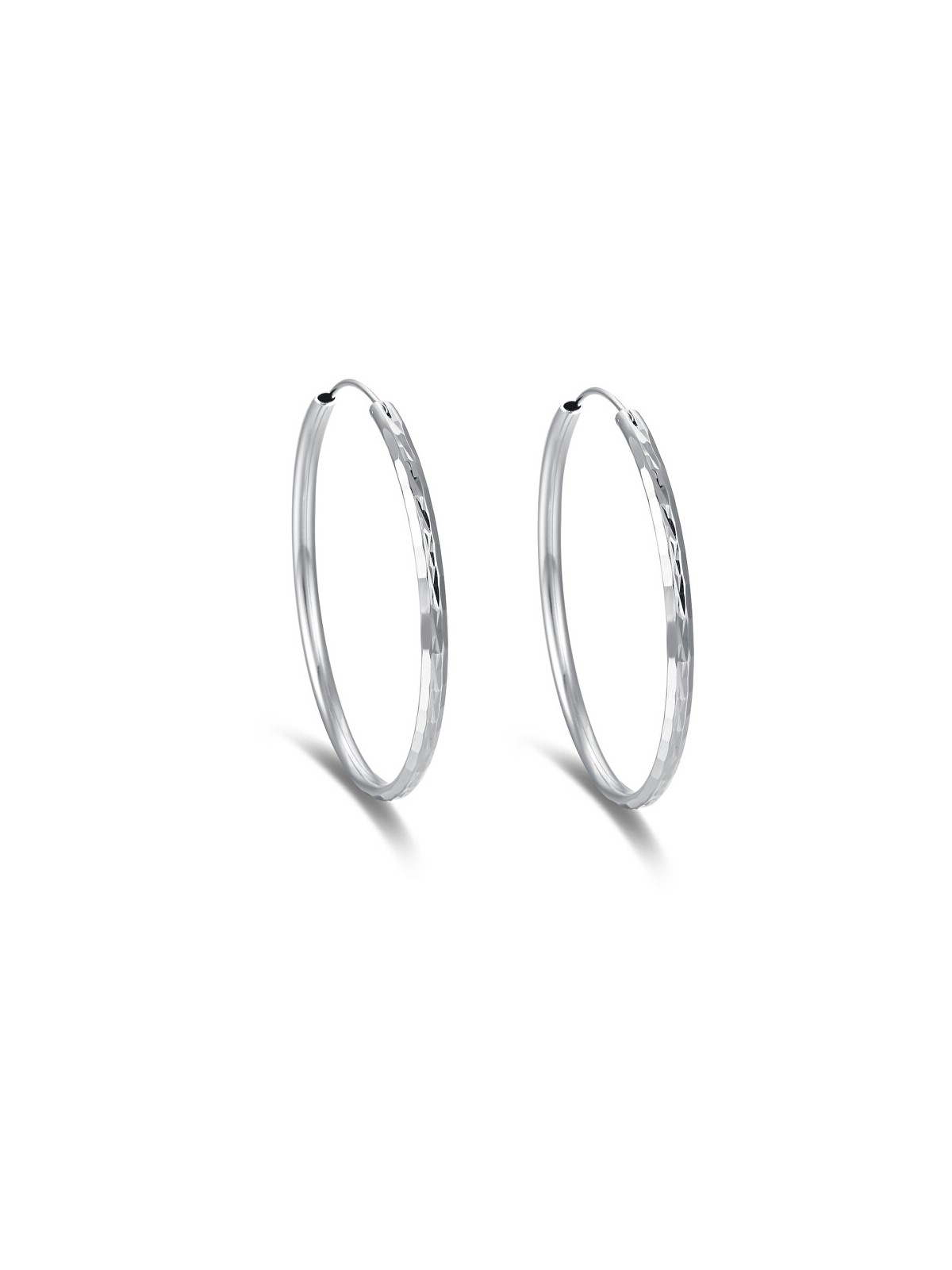 Beneto Orecchini rotondi senza tempo in argento AGUC2272 - Diametro: 5,5 cm donna