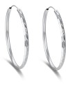 Beneto Orecchini rotondi senza tempo in argento AGUC2272 - Diametro: 5,5 cm donna