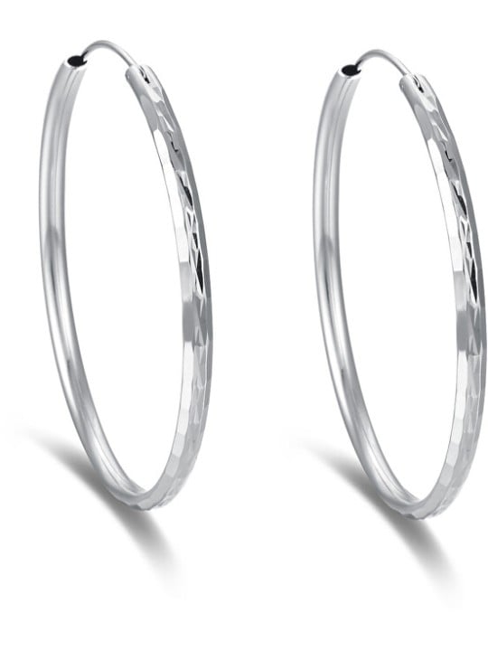 Beneto Orecchini rotondi senza tempo in argento AGUC2272 - Diametro: 7 cm donna