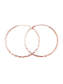 Beneto Orecchini rotondi alla moda placcati oro in argento AGUC2439 / SCS-ROSE - Diametro: 3 cm donna