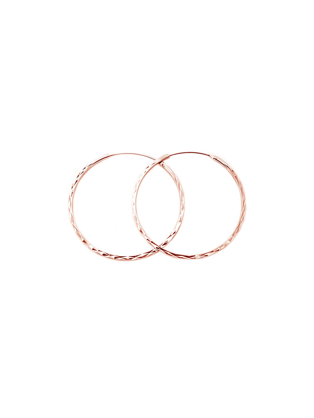 Beneto Orecchini rotondi alla moda placcati oro in argento AGUC2439 / SCS-ROSE - Diametro: 3 cm donna