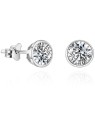 Beneto Orecchini graziosi con zircone scintillante AGUP - Diametro: 0.5 cm donna