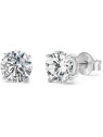 Beneto Bellissimi orecchini a bottone con zircone scintillante AGUP - Diametro: 0.7 cm donna