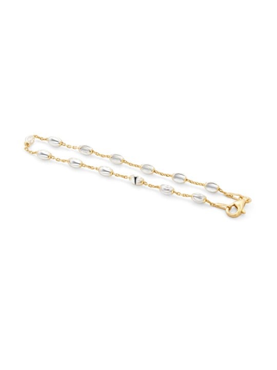 Beneto Exclusive Elegante bracciale bicolore placcato oro AGB605 - Lunghezza: 17 cm donna