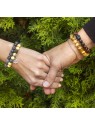 Agato Bracciale con perline di giada grigia MINK87 - Lunghezza: 19 cm donna