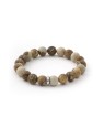 Agato Bracciale con perle di diaspro MINK108 - Lunghezza: 17 cm donna