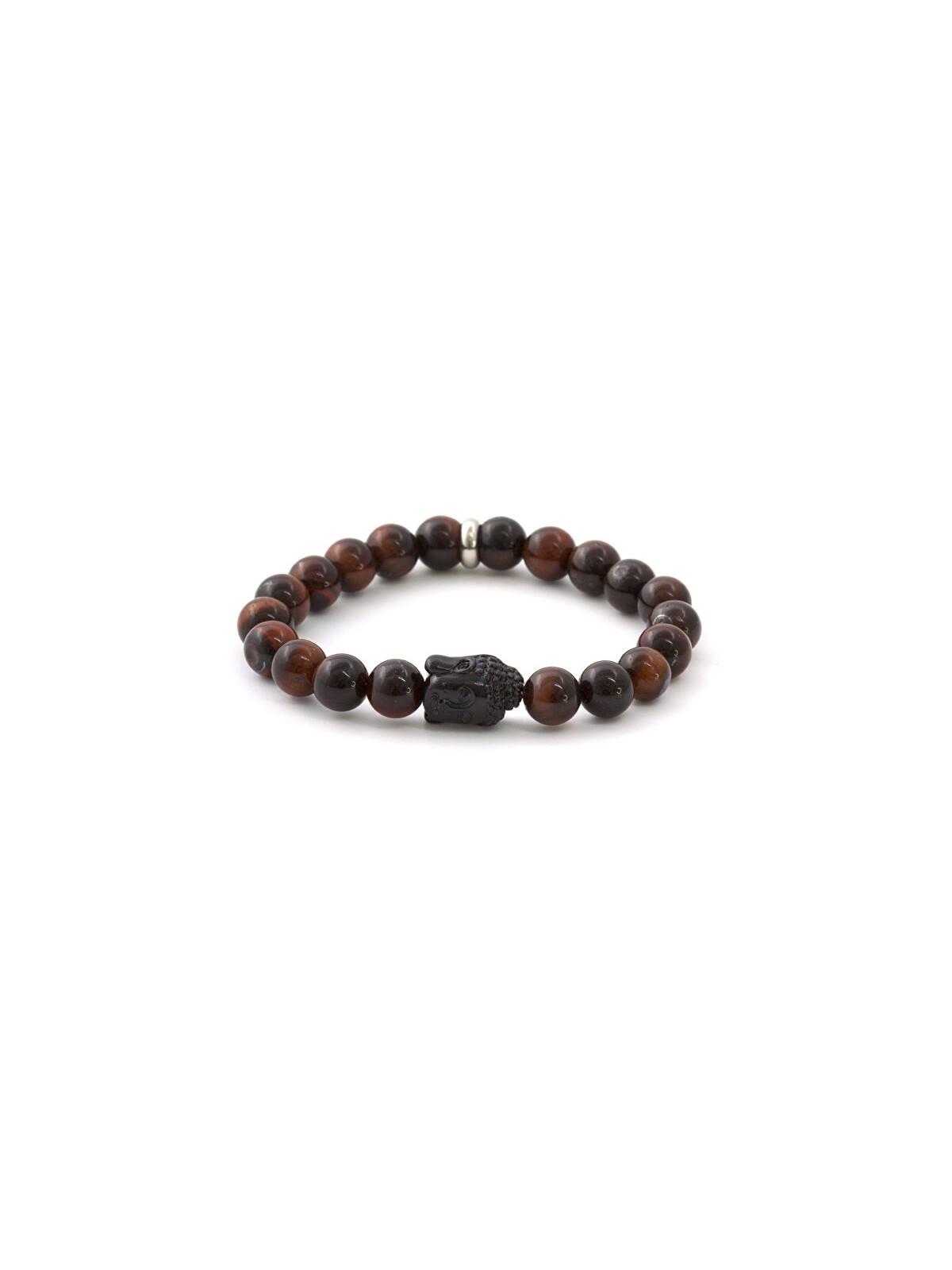 Agato Bracciale con perline di occhio di tigre MINK114 - Lunghezza: 17 cm donna