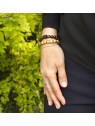 Agato Bracciale con perline di occhio di tigre MINK114 - Lunghezza: 19 cm donna