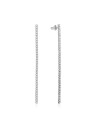 Beneto Orecchini lunghi in argento con zirconi AGUV2672 - Lunghezza: 6 cm donna