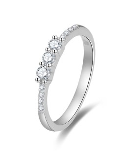 Beneto Anello di fidanzamento scintillante con zirconi AGG464 - Diametro: 50 mm donna