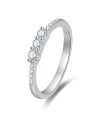 Beneto Anello di fidanzamento scintillante con zirconi AGG464 - Diametro: 52 mm donna