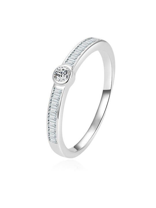 Benet Anello in argento senza tempo con zirconi AGG303L - Diametro: 52 mm donna