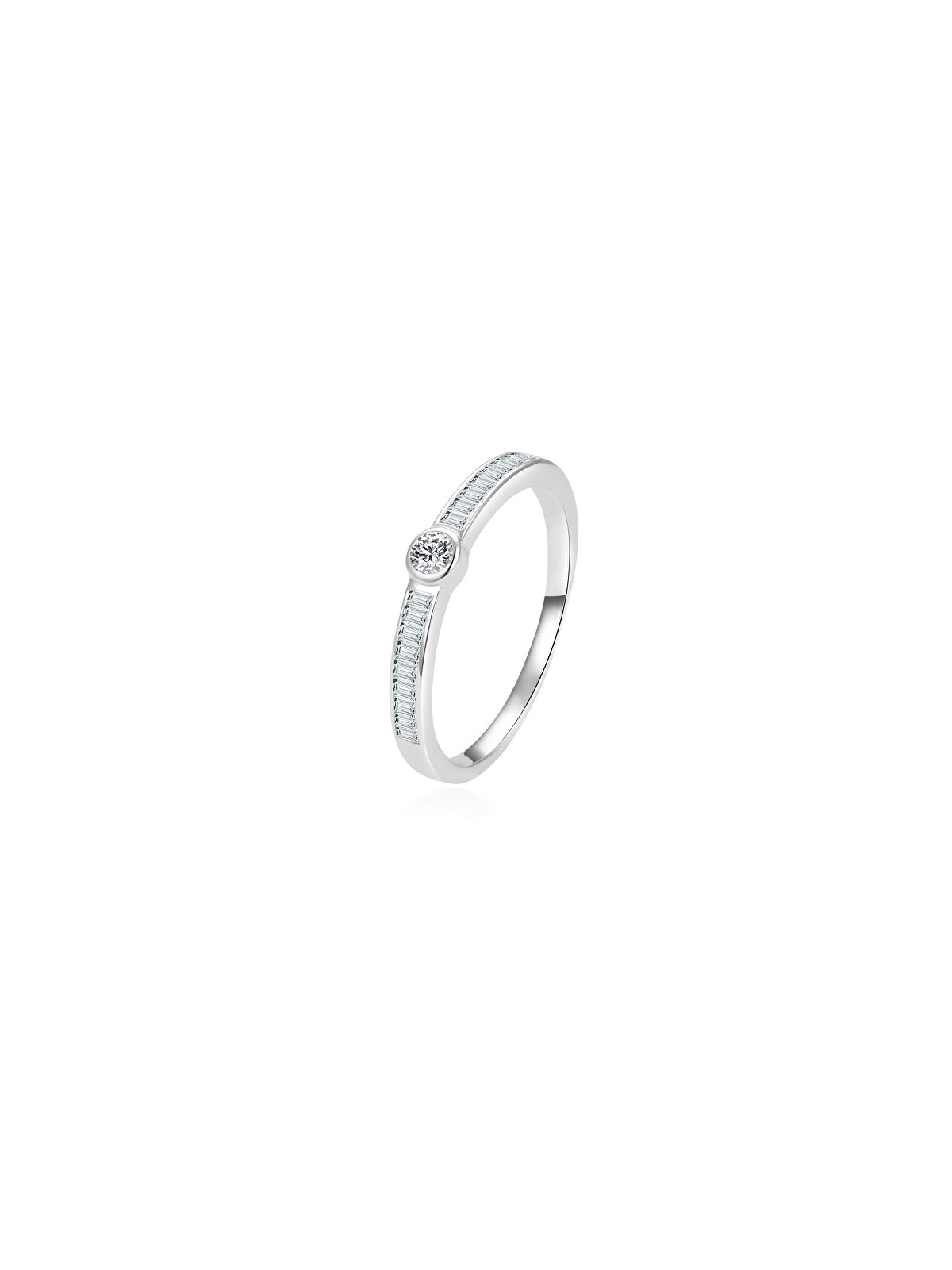 Benet Anello in argento senza tempo con zirconi AGG303L - Diametro: 52 mm donna