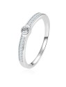 Benet Anello in argento senza tempo con zirconi AGG303L - Diametro: 60 mm donna