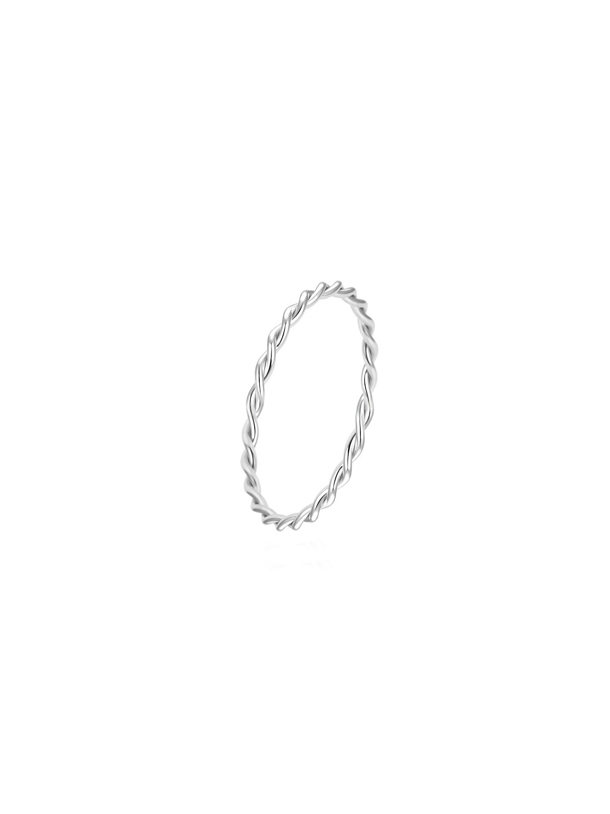 Beneto Anello minimalista intrecciato in argento AGG315L - Diametro: 58 mm donna