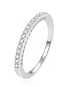 Beneto Anello in argento pregiato con zirconi trasparenti AGG365 - Diametro: 54 mm donna