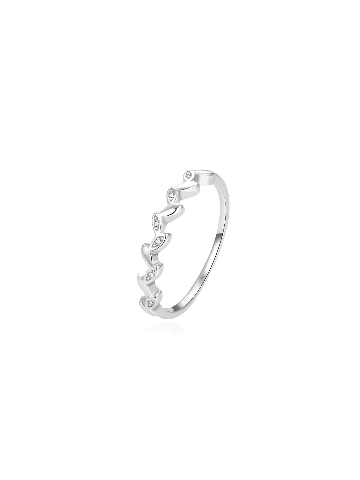 Beneto Affascinante anello in argento con zirconi trasparenti AGG389 - Diametro: 58 mm donna