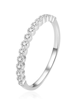 Beneto Anello in argento pregiato con zirconi AGG362 - Diametro: 60 mm donna