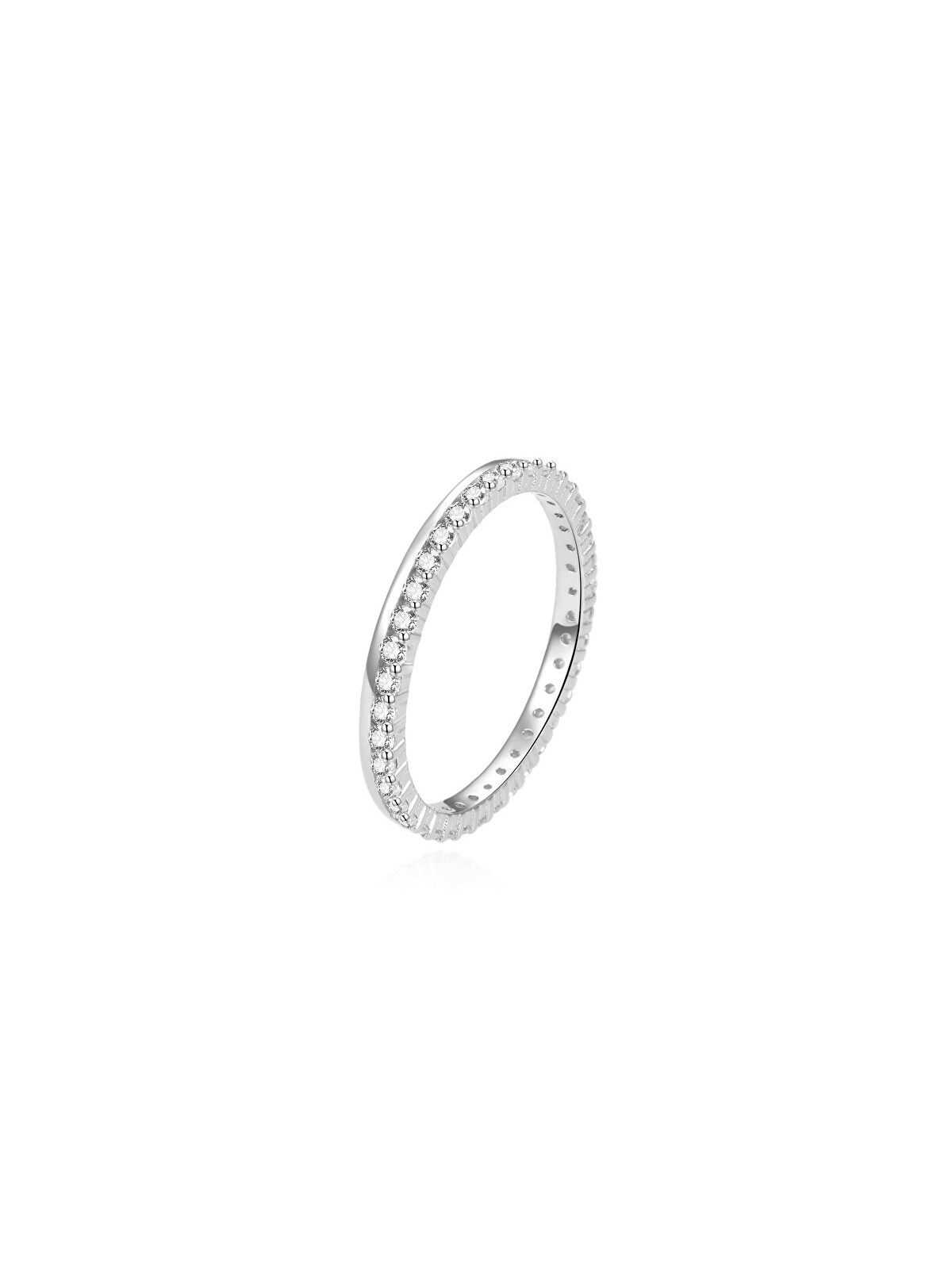 Beneto Anello unico in argento con zirconi AGG227 - Diametro: 62 mm donna