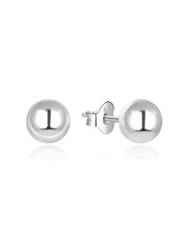 Beneto Orecchini moderni in argento a bottone AGUP215 - Diametro: 0.6 cm donna