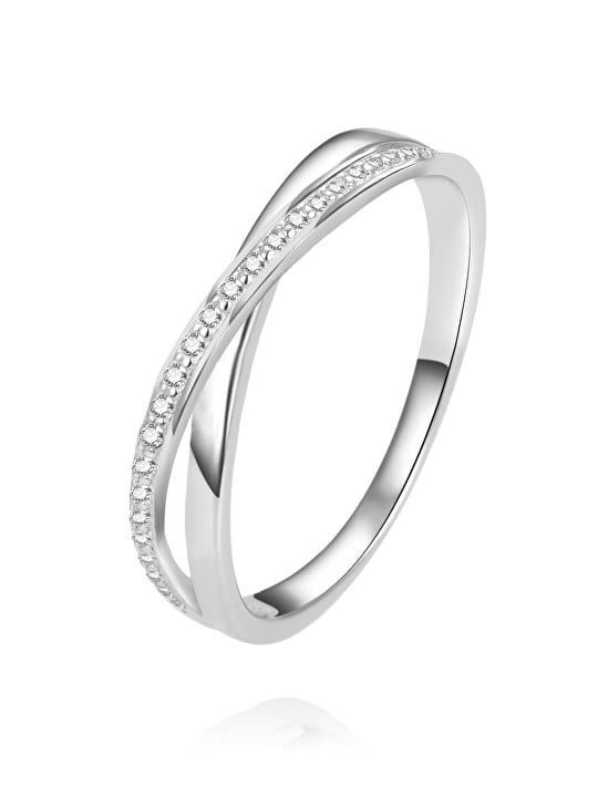 Beneto Charming anello doppio in argento con zirconi AGG225_2 - Diametro: 58 mm donna