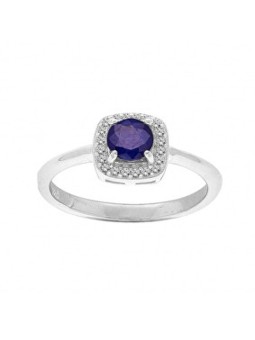 Kalace Incantevole anello in argento con zaffiro R-FS-5658S - Circonferenza: 60 mm donna