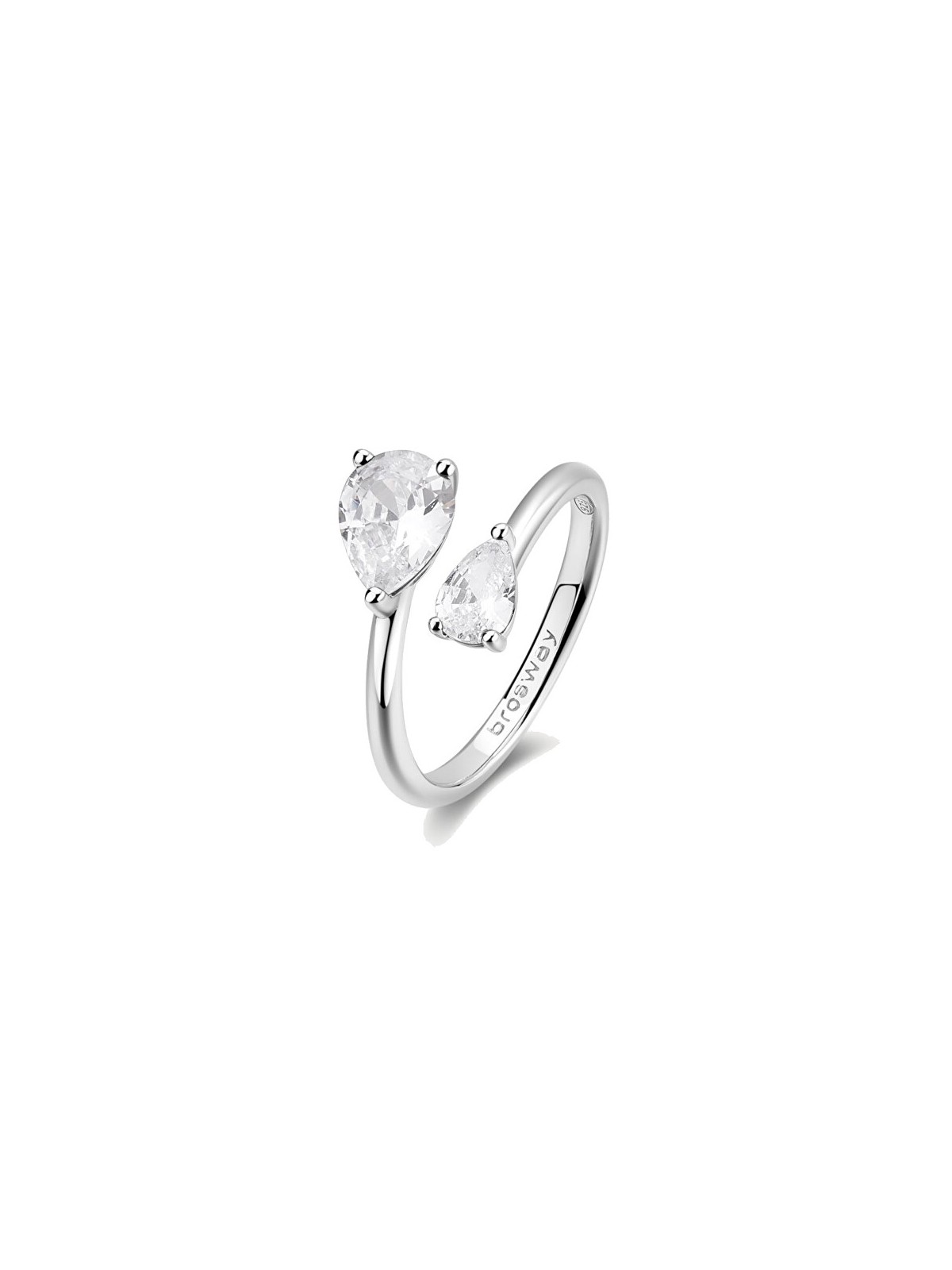 Brosway Anello aperto Infinite White Fancy Silver FIW118 - Diametro: 54 mm donna
