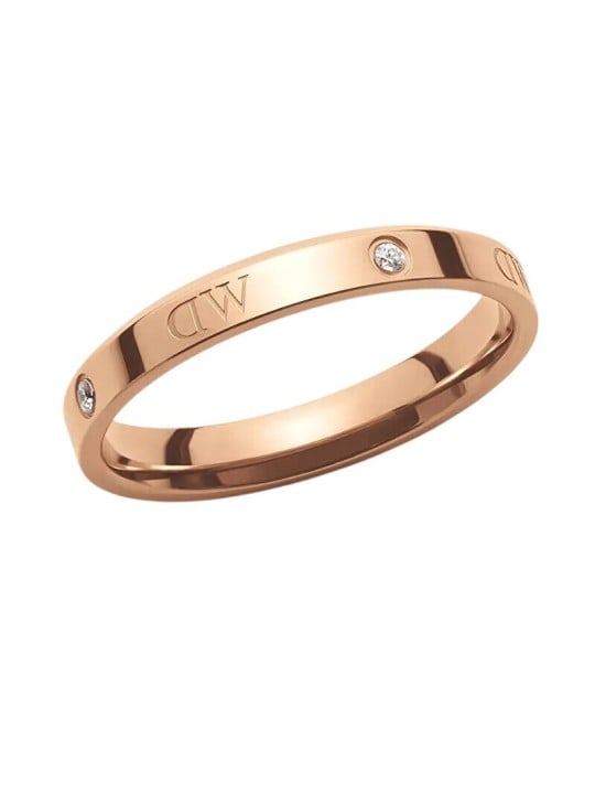 Daniel Wellington Anello originale in bronzo con cristalli Classic Lumine DW004002 - Diametro: 60 mm donna