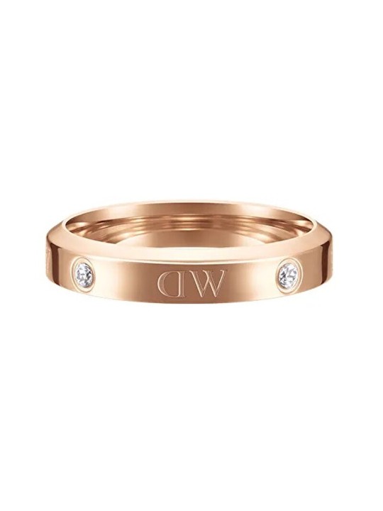 Daniel Wellington Anello originale in bronzo con cristalli Classic Lumine DW004002 - Diametro: 60 mm donna