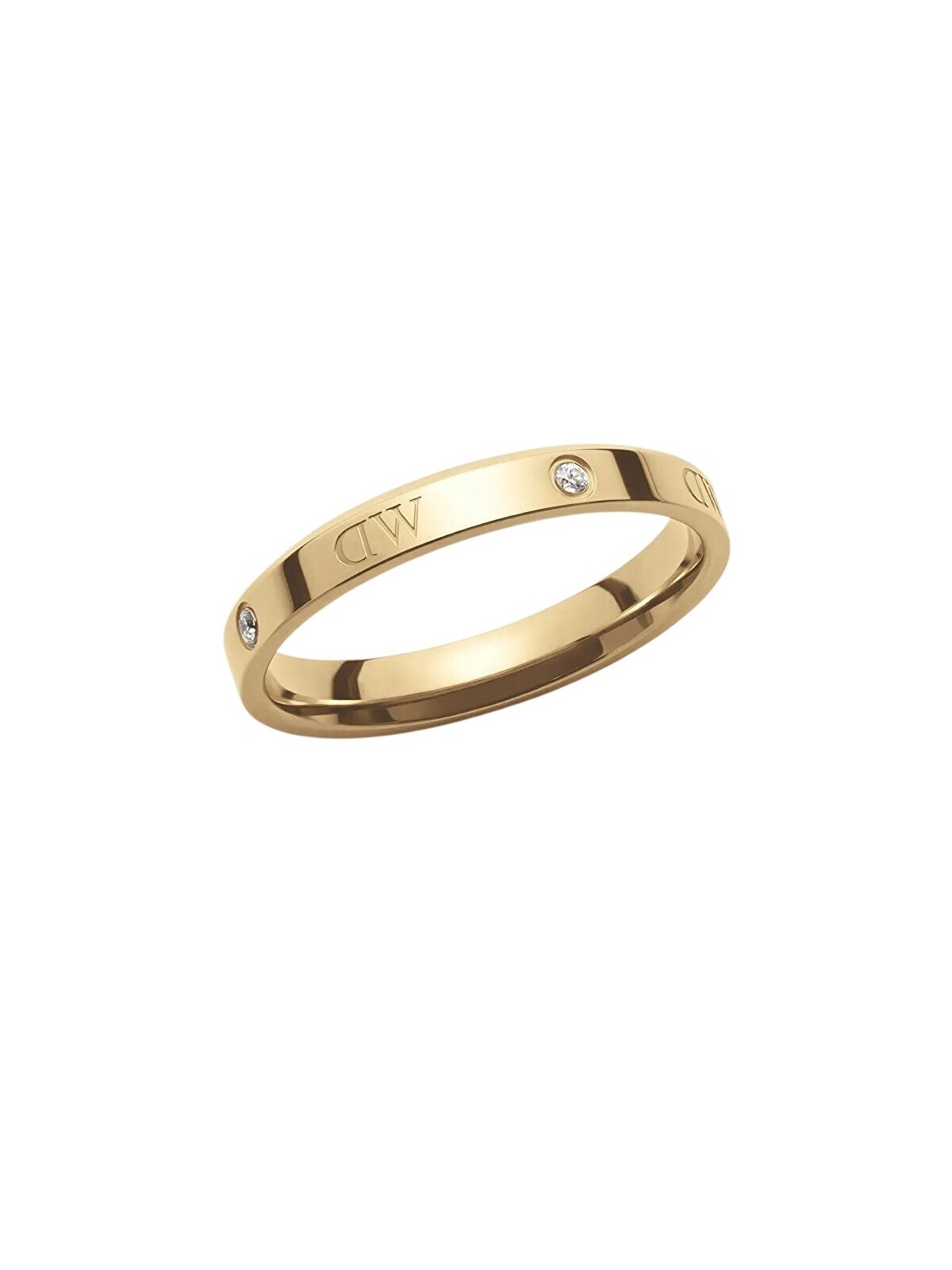 Daniel Wellington Anello originale placcato oro con cristilla Classic Lumine DW0040028 - Diametro: 52 mm donna