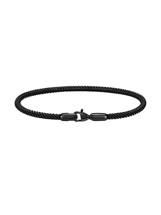 Daniel Wellington Bracciale in acciaio nero moda maglia Perfect Pair DW0040069 - Lunghezza: 19.5 cm uomo