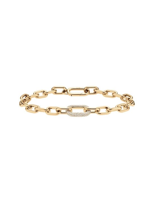 Daniel Wellington Bracciale di lusso placcato oro con cristalli Crystal Link DW00400572 - Lunghezza: 16.5 cm donna