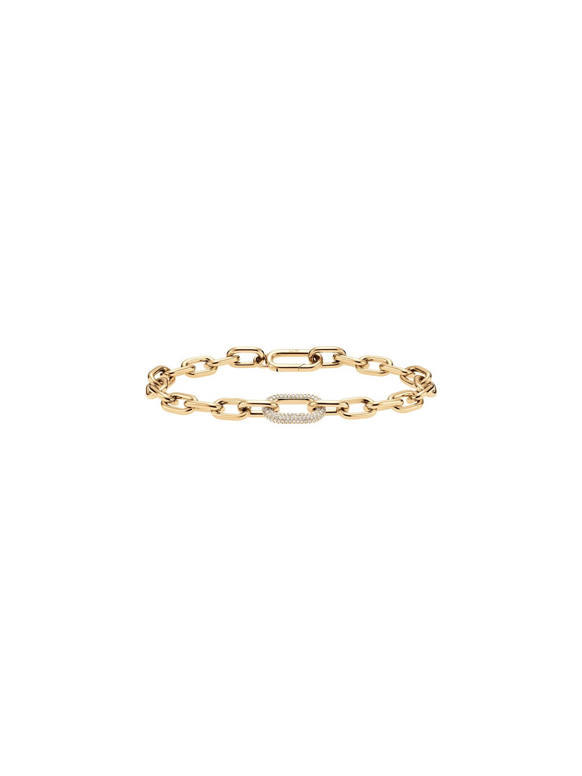 Daniel Wellington Bracciale di lusso placcato oro con cristalli Crystal Link DW00400572 - Lunghezza: 16.5 cm donna